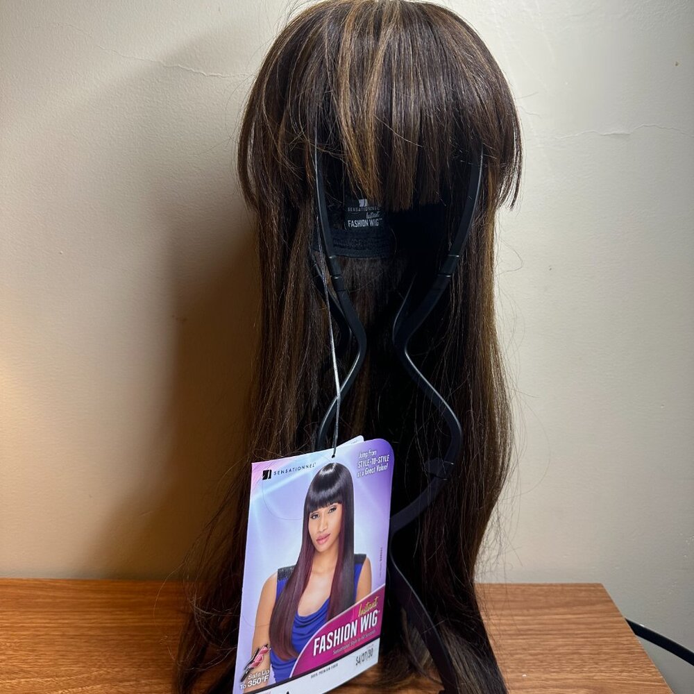Sensationnel Instant Fashion Wig – Vera (Color S4/27/30, Straight with Bangs) - Picture 2 of 6